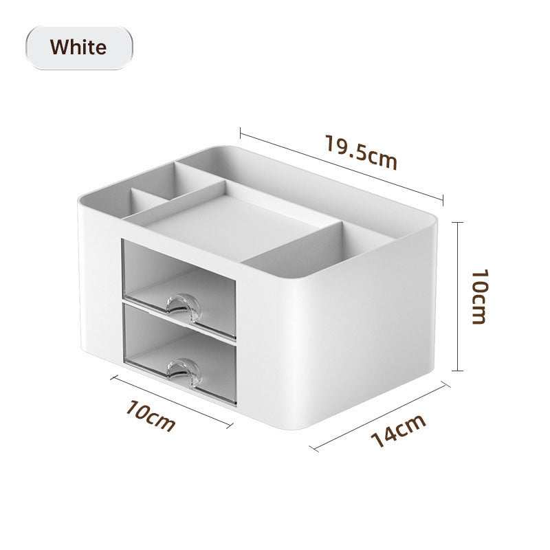 Plastic tabletop drawer brush box