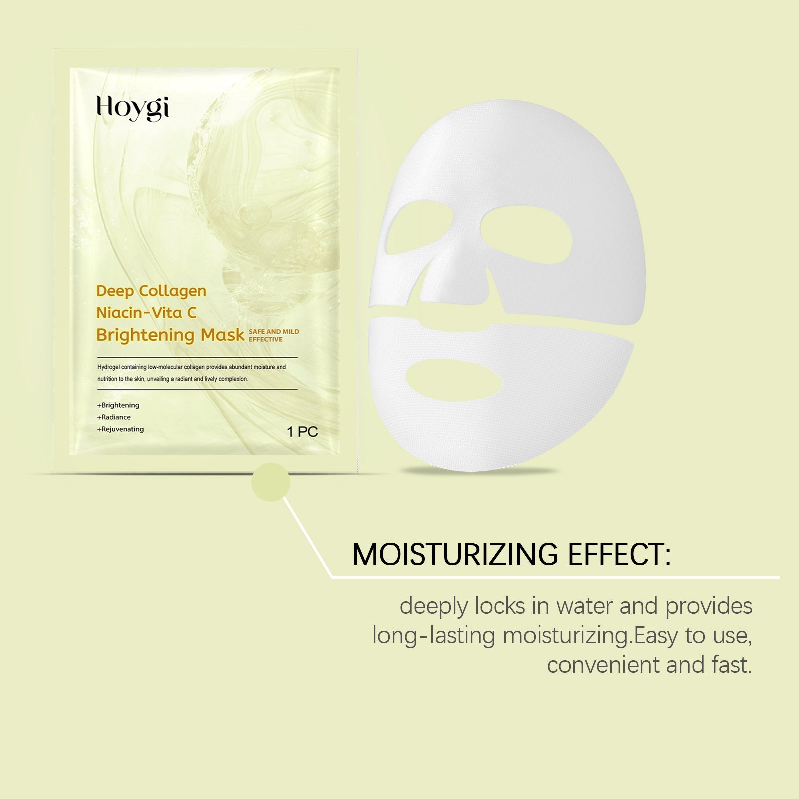 Hoygi Nicotinic Acid Vitamin C Whitening Mask (Bag) Facial Moisturizing,