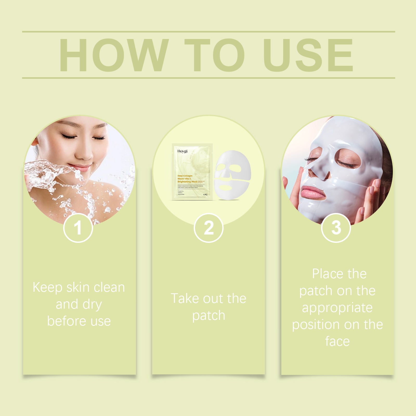 Hoygi Nicotinic Acid Vitamin C Whitening Mask (Bag) Facial Moisturizing,