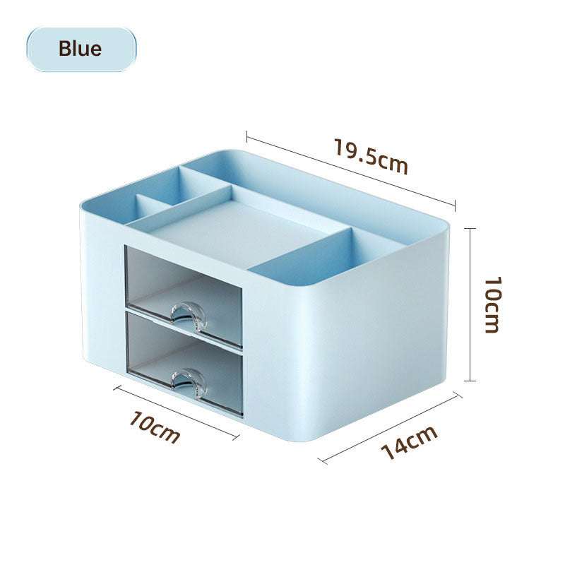 Plastic tabletop drawer brush box